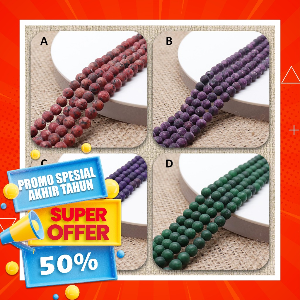 Promo manik manik gelang 6mm / batu agate / batu agate manik manik 6mm / Bahan Gelang Manik Manik Ba