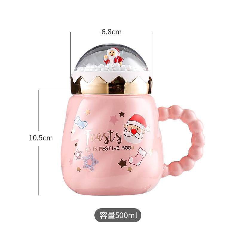 Snowball Christmas Mug Santa Claus / Gelas Christmas Kado Natal Merry Christmas / Hampers Natal /  Christmas Gift