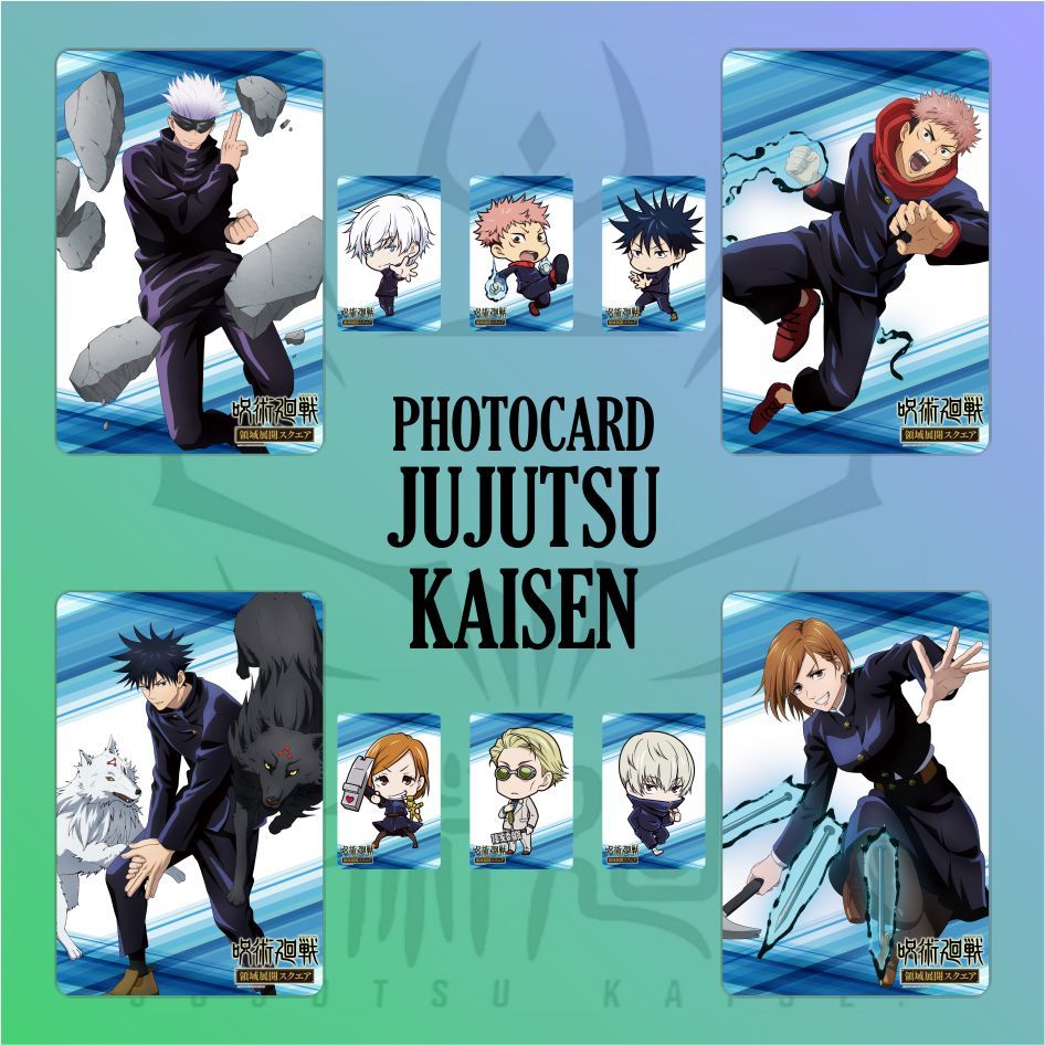 Photocard Anime Jujutsu Kaisen / Koleksi Kartu Photo Karakter Gojo Satoru Itadori Yuuji Sukuna