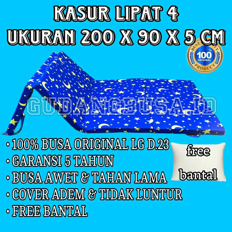 kasur lipat 4 inoac tebal 5 cm EON LG D.23 / matras lipat inoac / kasur lipat ukuran 200 x 90 x 5 cm