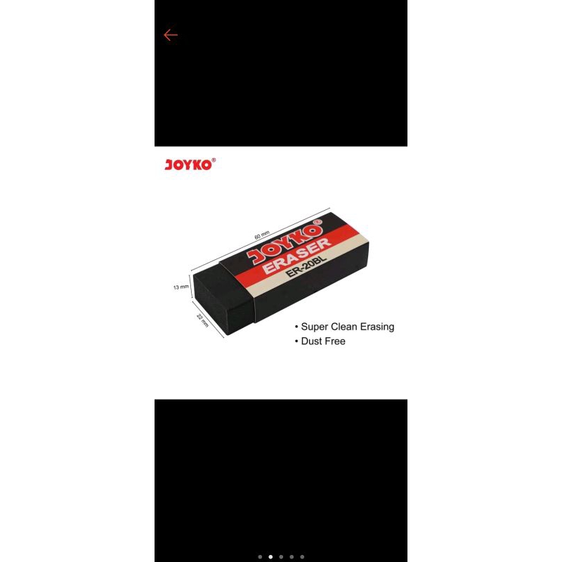 

Penghapus besar Joyko hitam/putih
