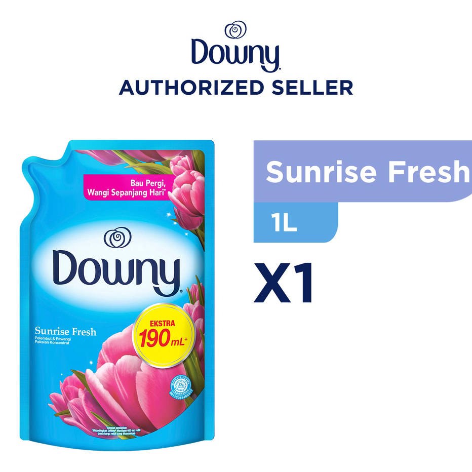 Restock Downy Sunrise Fresh Pewangi dan Softener 950ml.