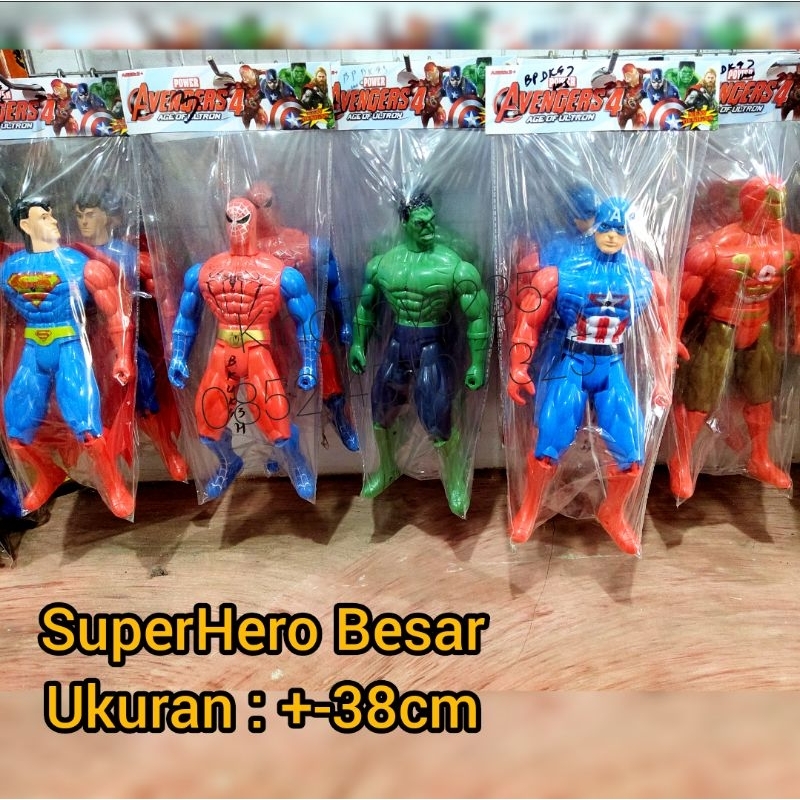 Mainan Anak Robot Super Hero Pahlawan Avengers Spiderman Captain America Ironman Hulk Batman Superma