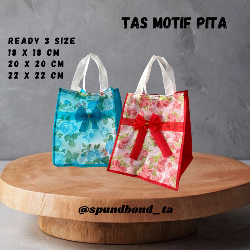 

[[ 1 LUSIN = 12 PCS ]] Tas Hajatan Spunbond Motif Pita