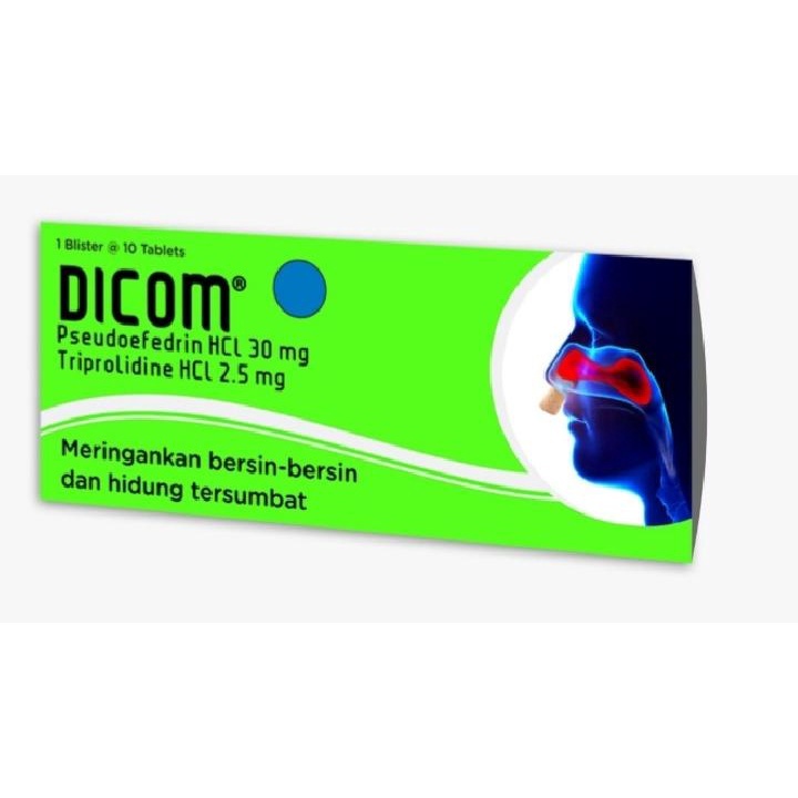 Dicom Strip Isi 10 Tablet - Obat Flu & Hidung Tersumbat
