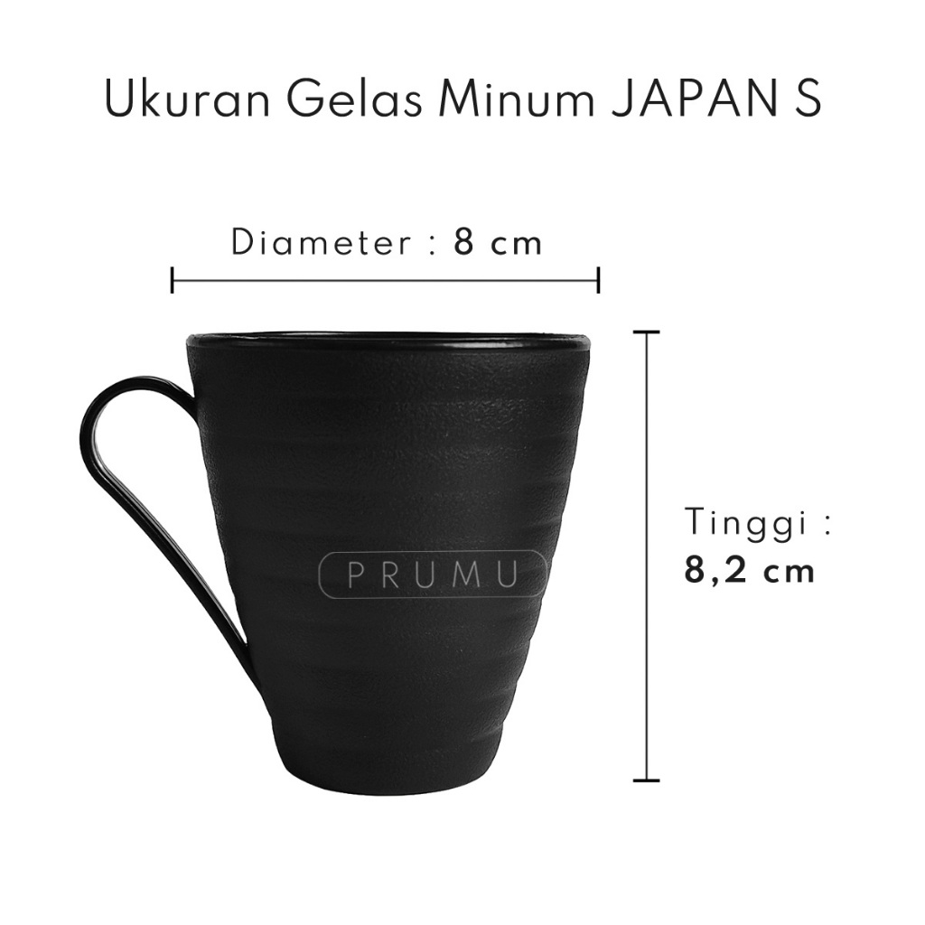 Gelas Plastik 250 ml Japan Series - Cangkir Kecil - Cangkir Plastik - Gelas Gagang Plastik - Gelas C