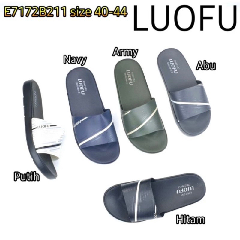 Luofu Sandal Pria slop Sandal Pria jelly Sandal Pria karet size40-44