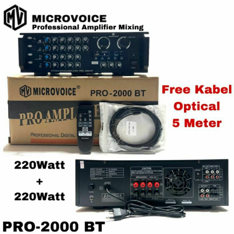 amplifier bluetooth karaoke microvoice pro 2000bt amplifier karaoke