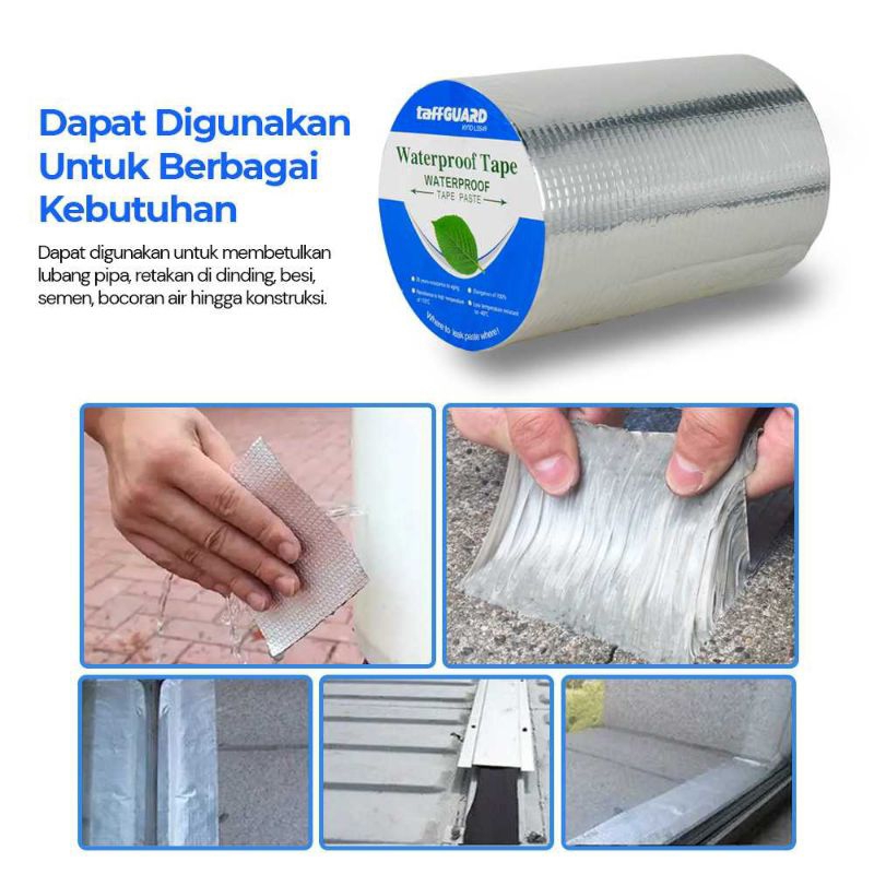 Lakban Super Kuat Anti Bocor Besar / Lakban Aluminium Foil Anti Bocor /  Lakban Aluminum Foil Super 