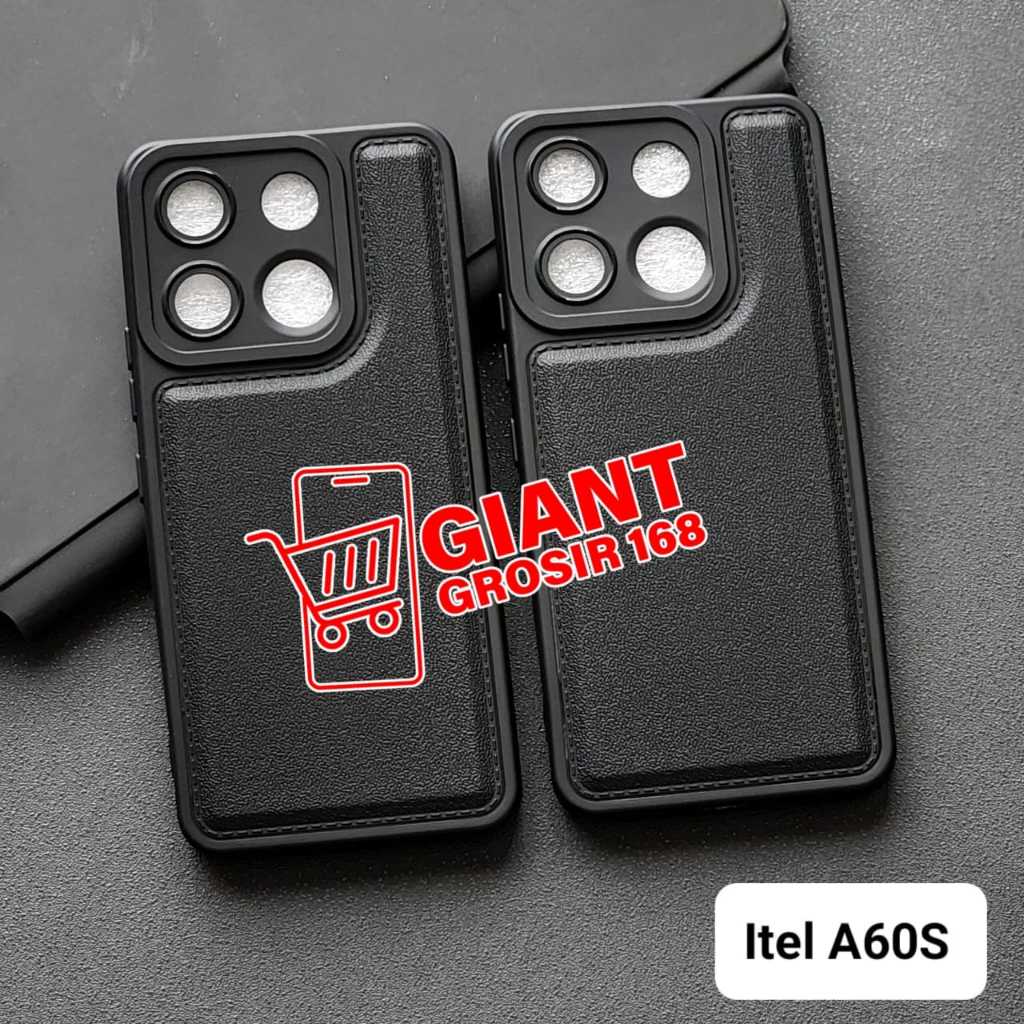 CASE ITEL A60S ITEL A49 CASE LEATHER PRO CAMERA BLACK SOFTCASE ITEL A60S ITEL A49