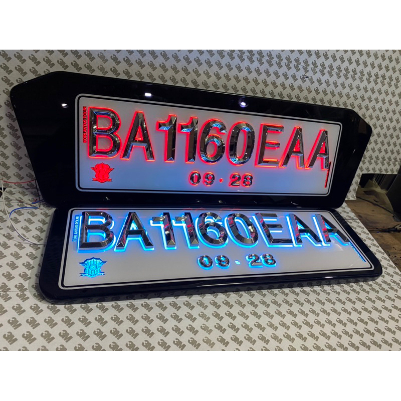 plat nomor huruf timbul (satuan)/ huruf timbul chrome