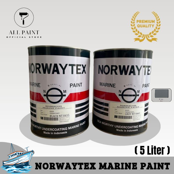Cat Kapal Norwaytex 5 Liter Black & Grey Alkyd / Cat Marine