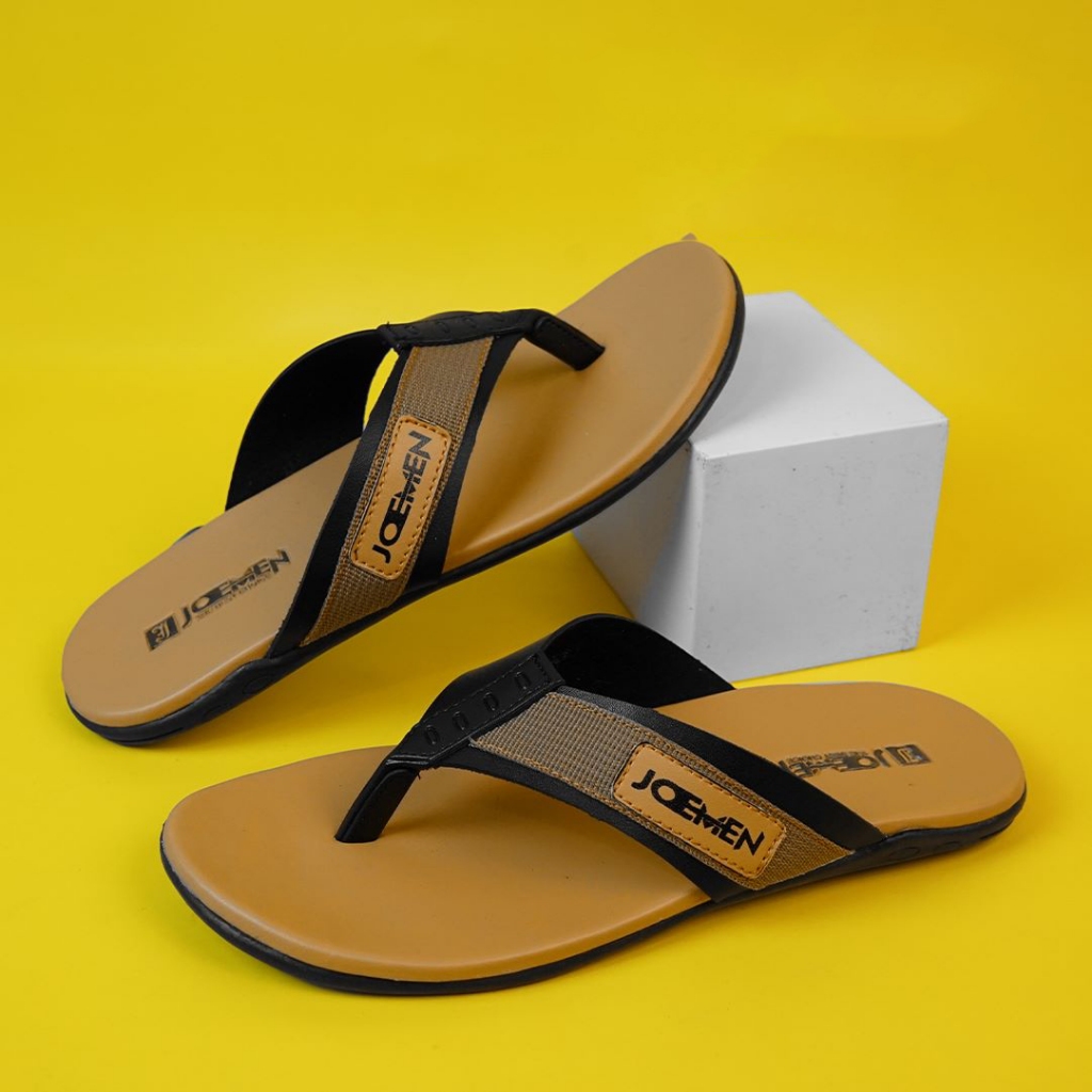 Sandal Cowok Dewasa Kekinian Sendal Jepit Hangout Cowok Kulit Kualitas Import