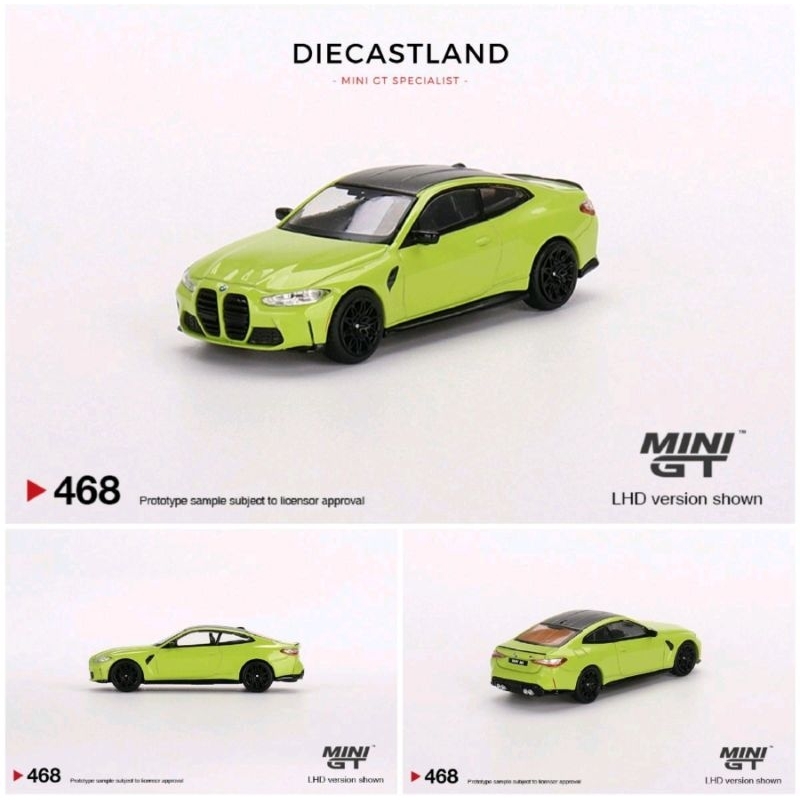 Mini GT #468 BMW M4 Competition (G82) San Paulo Yellow MGT00468 MiniGT MGT BME M4 G82 Yellow Kuning 