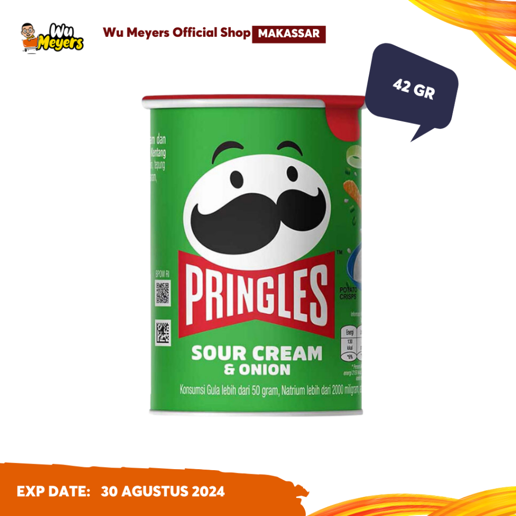 

Snack Pringles Sour Cream & Onion Keripik Kentang 42 gr - WuMeyers Makassar