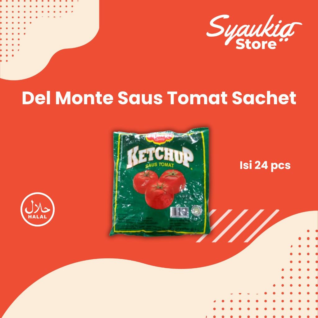 

Del Monte Ketchup Saus Tomat Sachet Delmonte Tomato Sauce isi 24 Pcs