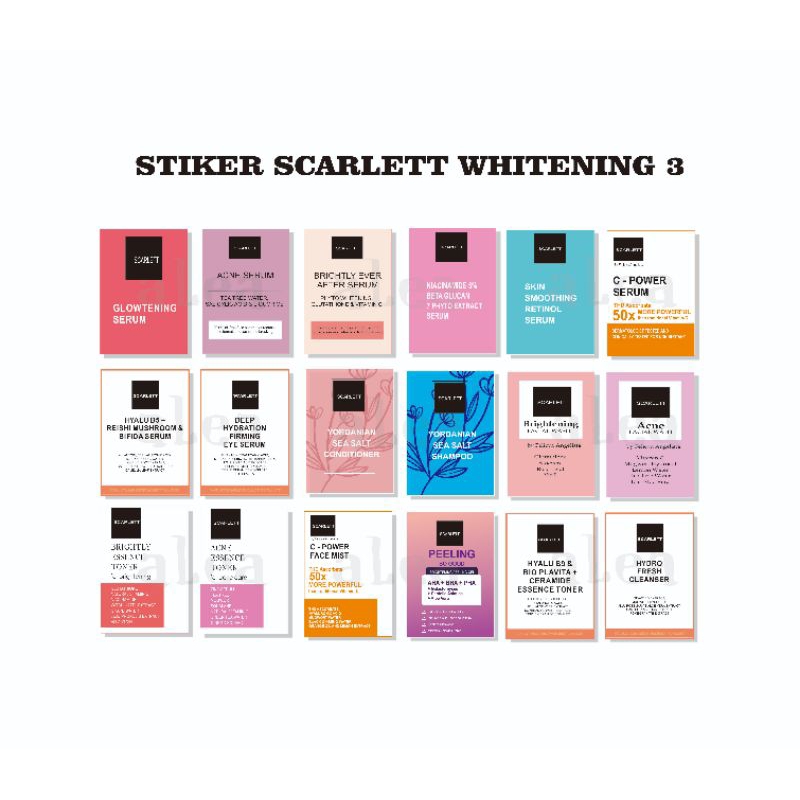 

(ALEA) STIKER SCARLETT WHITENING 3