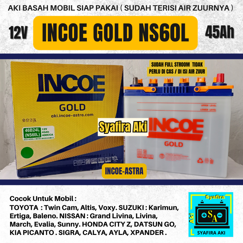 AKI MOBIL NISSAN GRAND LIVINA, XPANDER, EVALIA, LIVINA, ALTIS NS60L INCOE GOLD