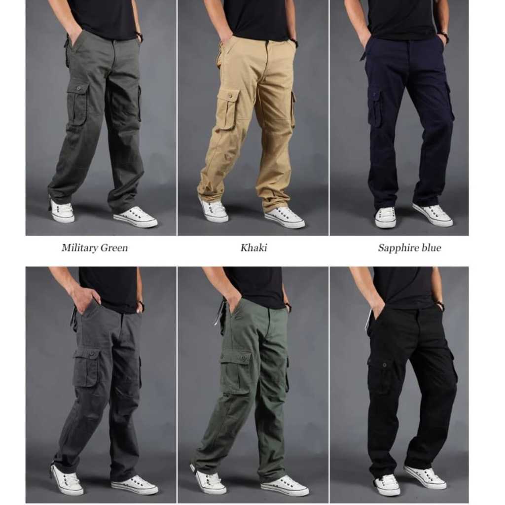 CELANA CARGO , LONG PANTS CARGO , UNISEX , CELANA PANJANG PRIA WANITA byrazi_ celana panjang kargo t