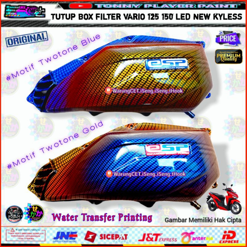 Cover Tutup box Filter Carbon Vario 125 150 Led New Kyless 2019/2022