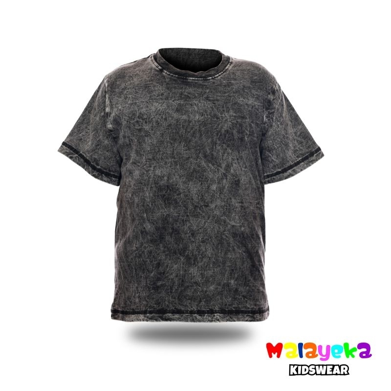 KAOS ANAK WASHING T-SHIRT POLOS(ORIE BLACK)