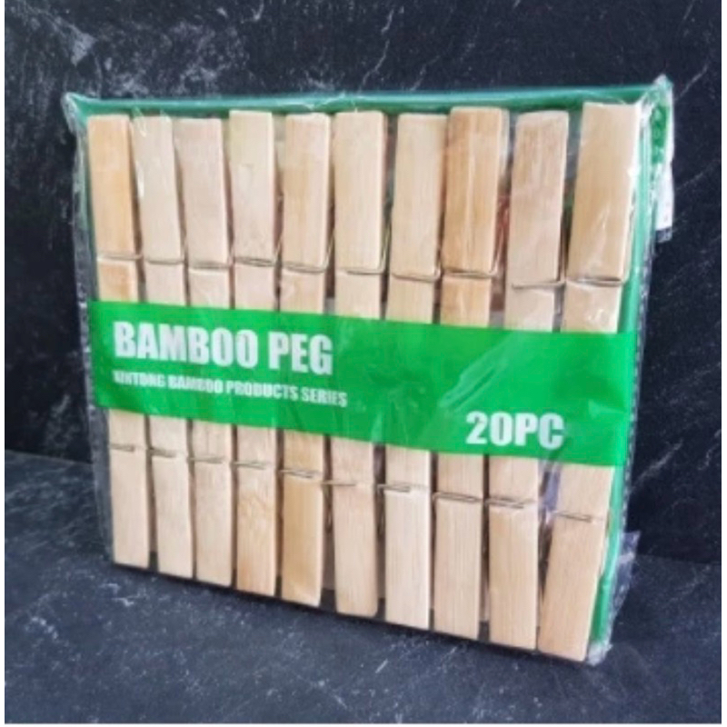 Jepitan Kayu Jepitan Baju  Jepitan Jemuran Jepitan Bambu - 20 Pcs