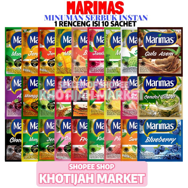 

Marimas Minuman Serbuk 1 Renceng Isi 10 Sachet