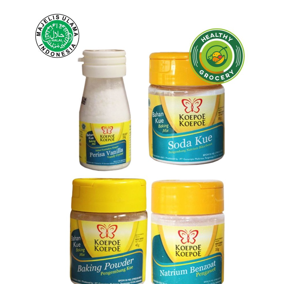

Terlaku. Koepoe Koepoe Baking Powder / Perisa Vanilla / Natrium Benzoate / Soda Kue KOEPOE KUPU