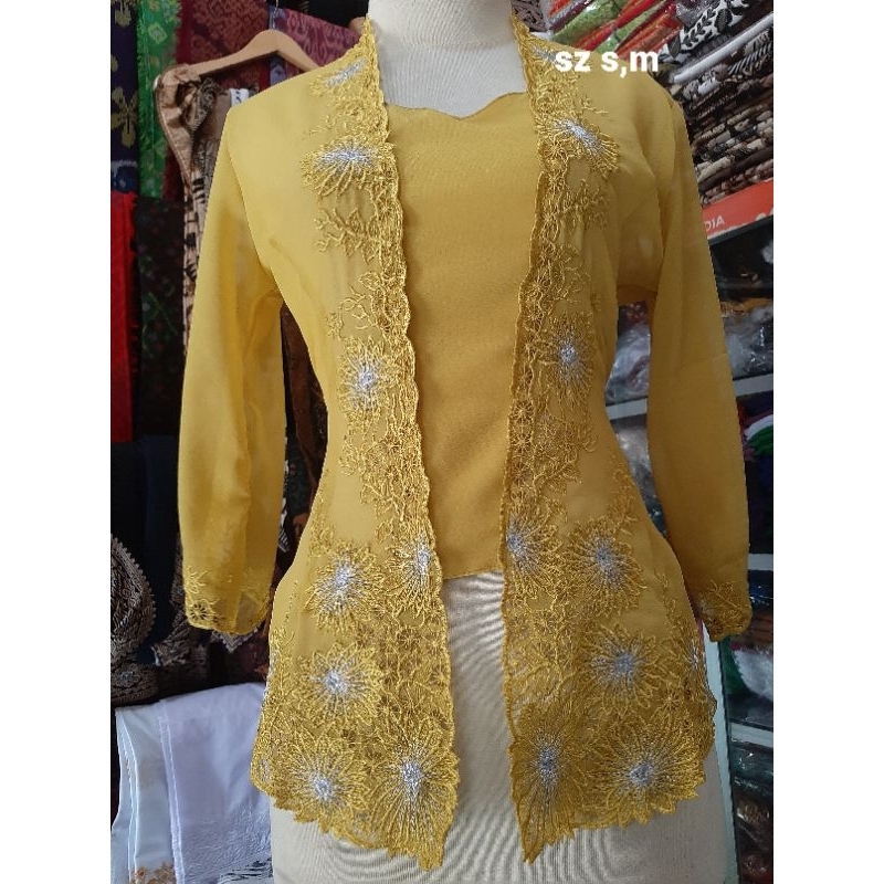PROMO NEW KEBAYA BORDIR MATAHARI MIX BENANG SILVER |KEBAYA JADI WANITA