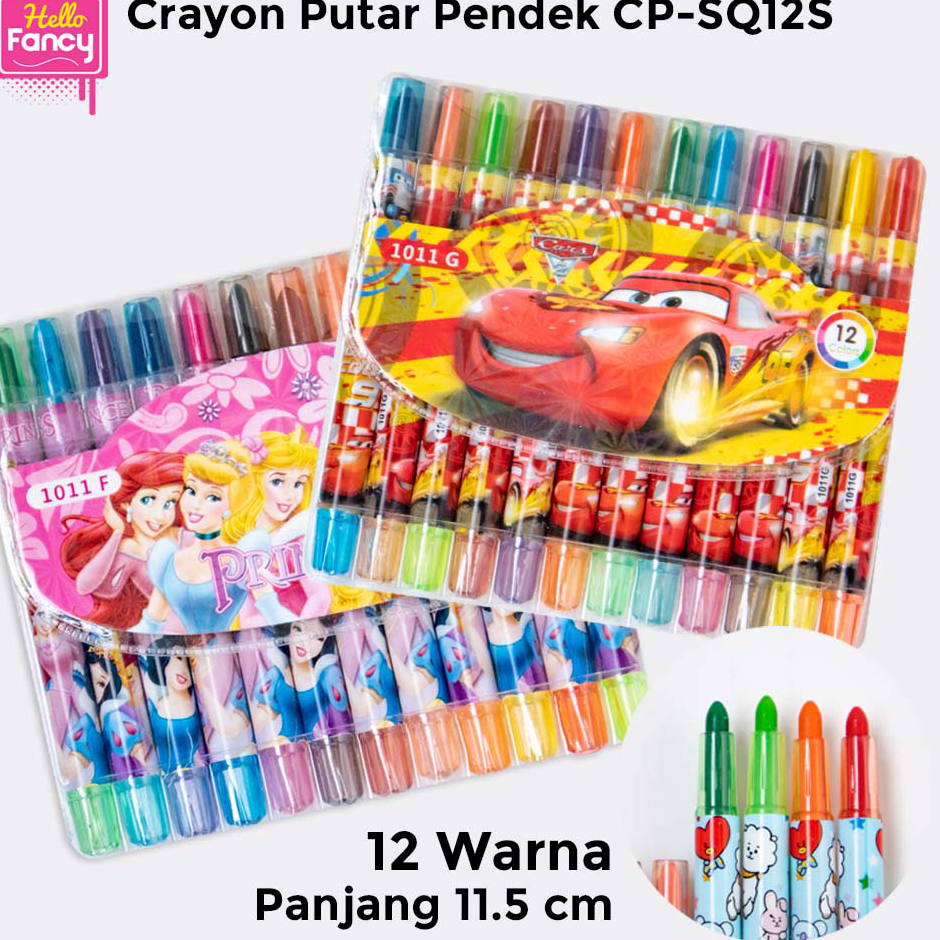 

☊↕⁑ CRAYON / CRAYON PUTAR PENDEK KARAKTER / CRAYON CP-SQ12S Produk Keren