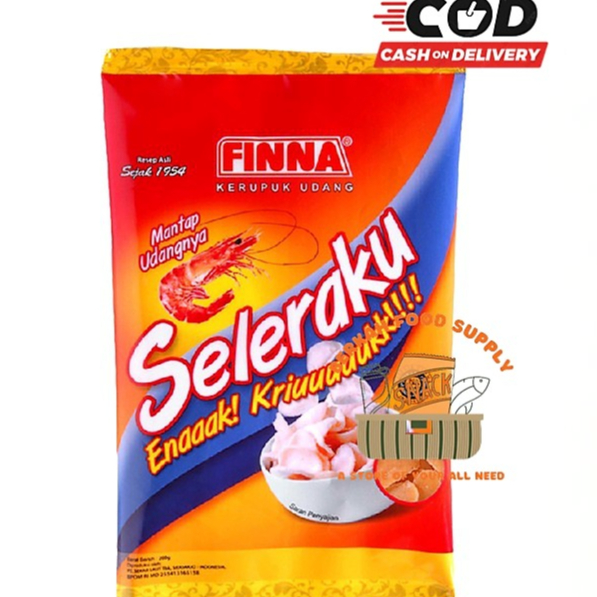 

Bestseller FINNA SELERAKU UDANG 200GR / kerupuk bawang HALAL BPOM RESMI