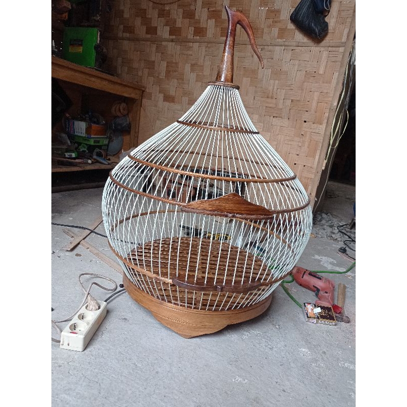 Sangkar Ayam Hutan Hijau/Merah