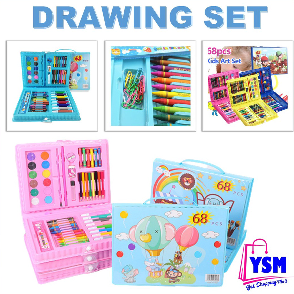 

Kirim Sekarang YSM Drawing Set 68Pcs Oil Pastel Crayon 68 IN 1 Set Krayon Mewarnai dan Melukis Lengkap dengan Cat Air Alat Mewarnai Anak Anak Bentuk Koper