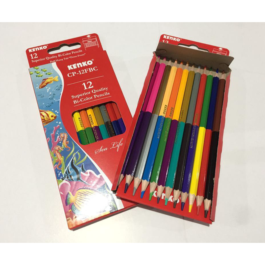 

Ready Stock Pensil Warna Kenko Bicolor 12 Warna 2 sisi (CP-12FBC)