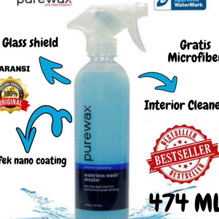 Paling Murah PUREWAX/ WASH AND WAX/ OBAT JAMUR KACA/ OBAT HEAD LAMP/ PENGHILANG BARET/ PERAWATAN MOB