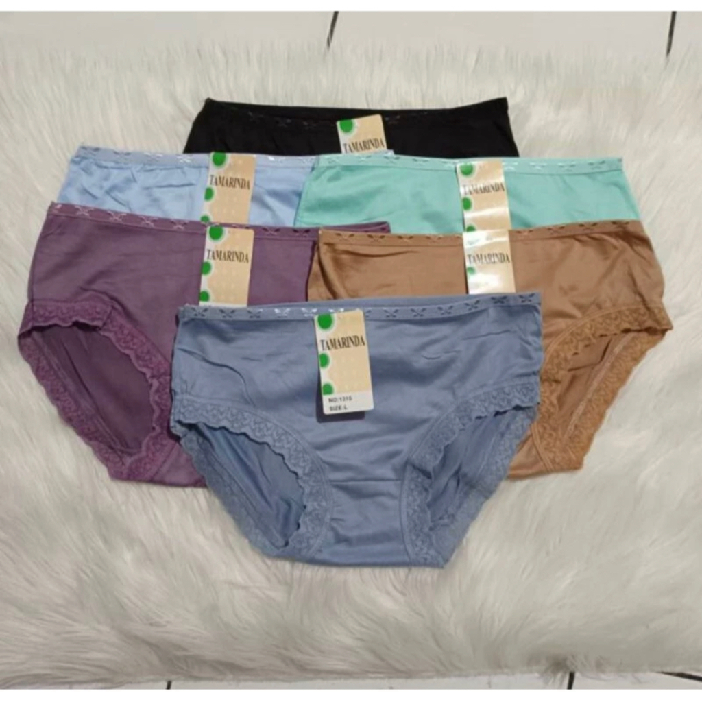 6PCS Celana Dalam Perempuan Renda | CD Tamarinda Renda