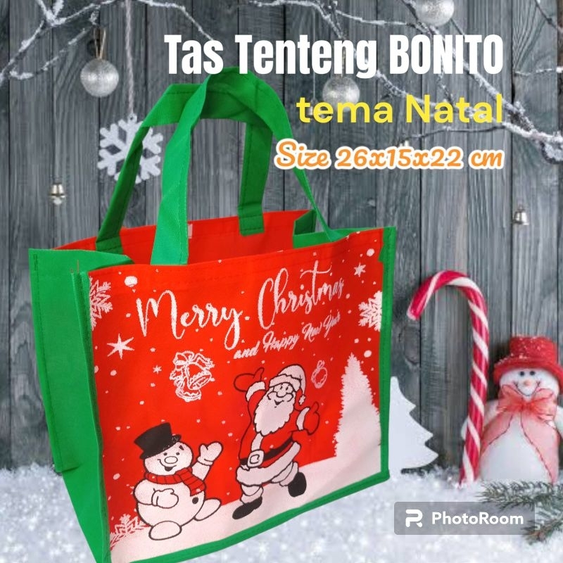 

Tas Natal Tenteng Bonito Santa size 26x15x22 cm