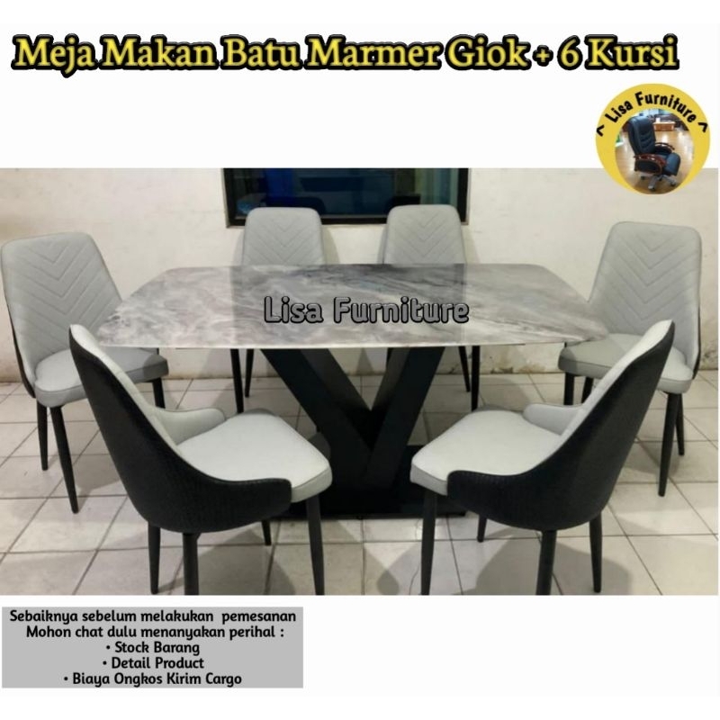 Meja Makan Marmer|Meja Makan Marmer 6 Kursi|Meja Makan Marmer 4 Kursi|Meja Makan Marmer Minimalis|Me