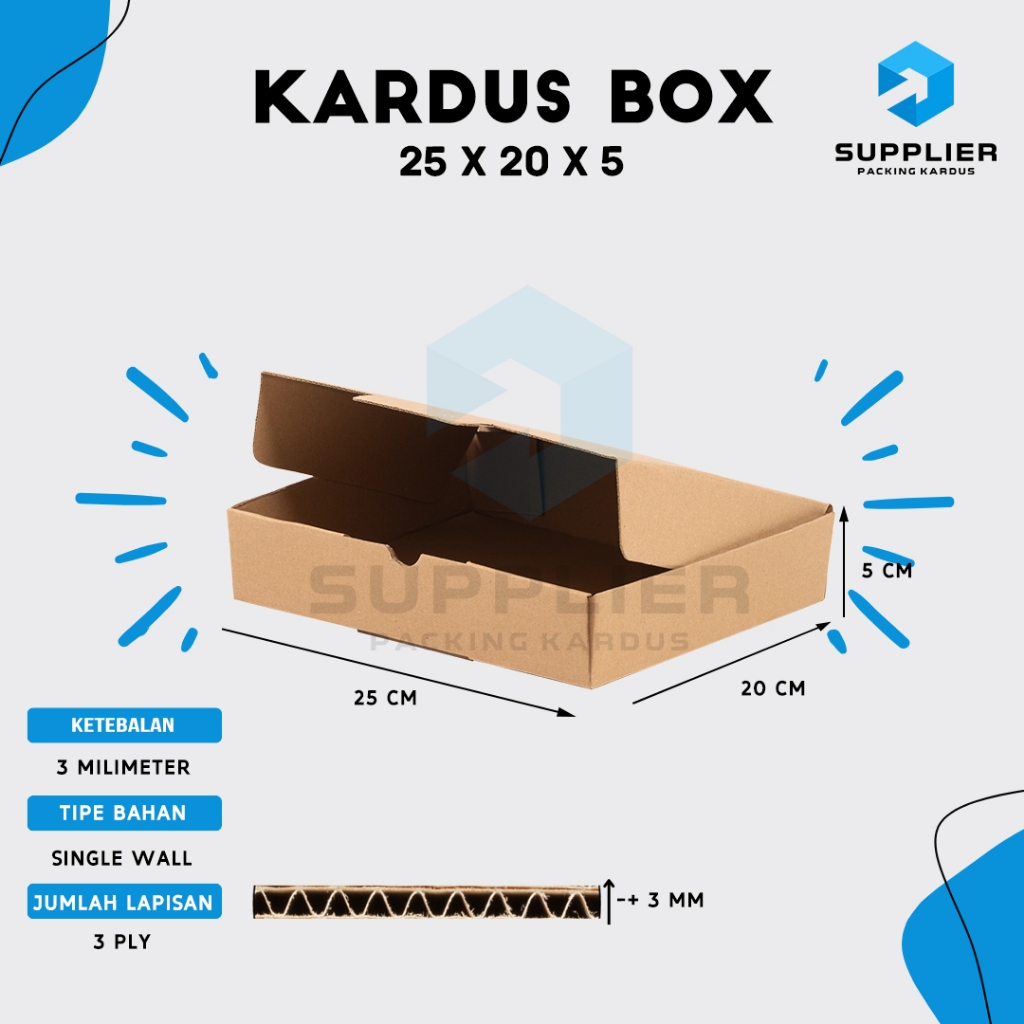 

Kardus Diecut 25x20x5 Packaging Hampers Polos