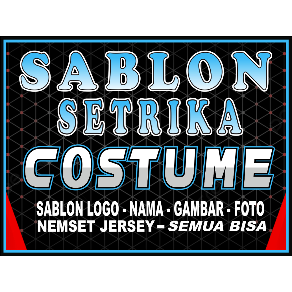 COSTUME SABLON SETRIKA DTF