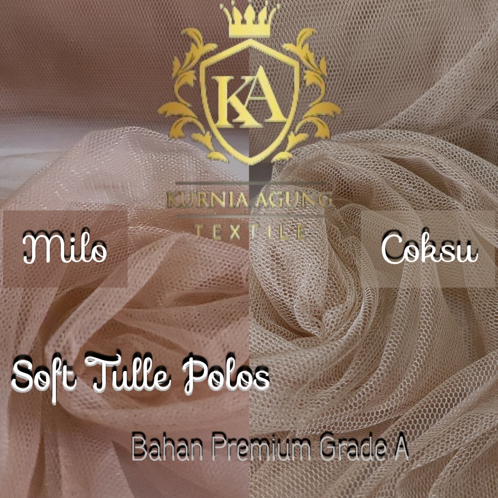 Kain Tile Halus Soft Tulle warna Kulit Nude Premium Meteran Lebar 170cm Bahan Tile Gamis Rok Dress G
