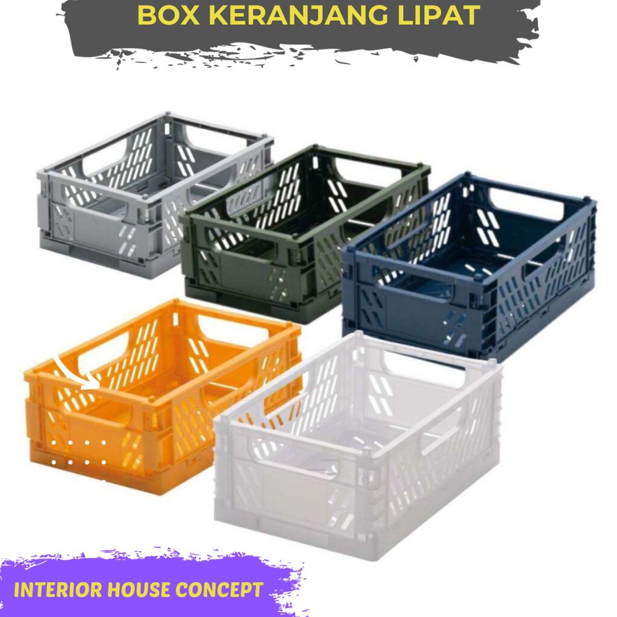 Keranjang Lipat Serbaguna Folding Container Mini Keranjang Lipat Kecil