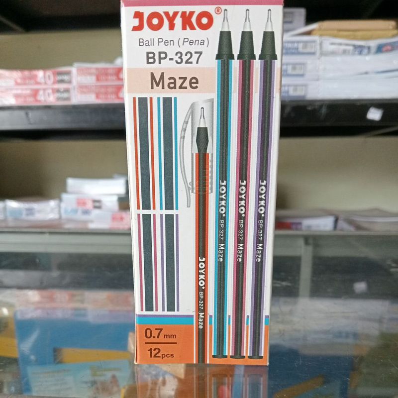 

( 1 pack isi 12 ) Pena Joyko BP-327 Maze / Pena Murah