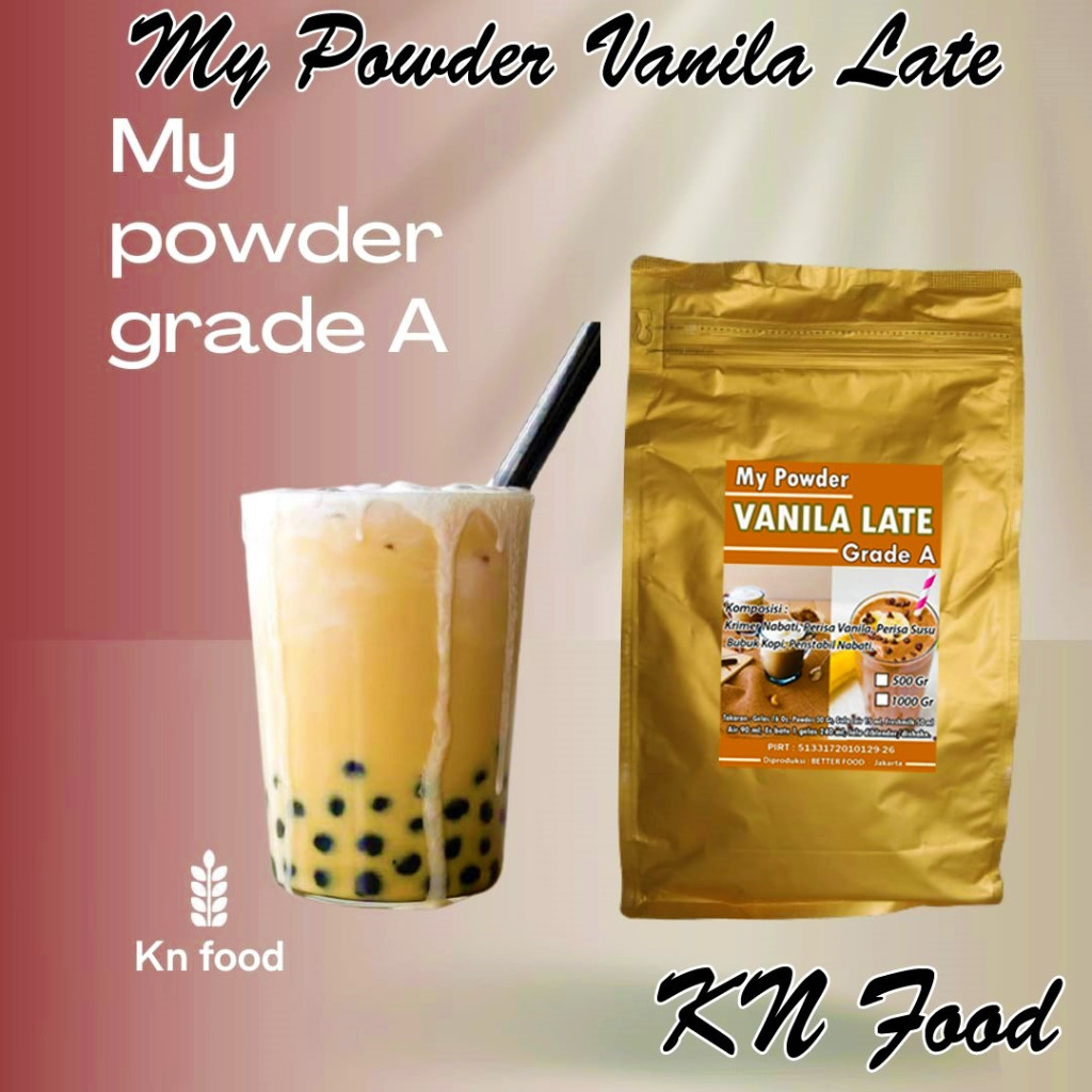 

Bubuk Minuman Grade A Rasa Vanilla Lattee 1 KG / My Powder Vanilla Late Grade A 1kg