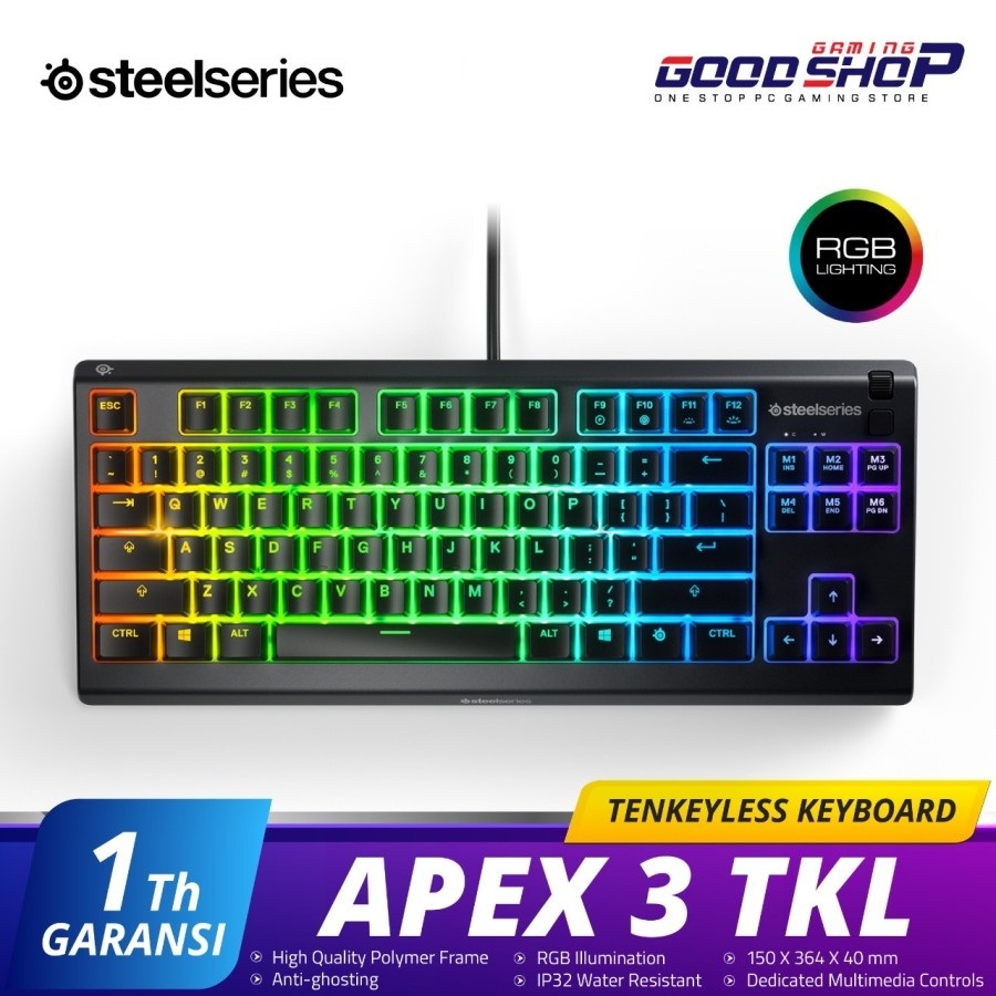 Steelseries Apex 3 TKL - Gaming Keyboard