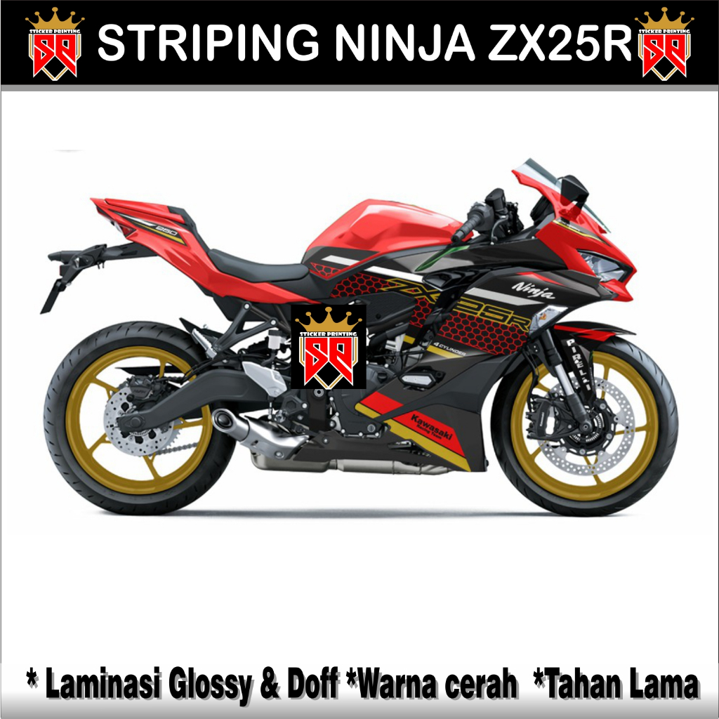 STRIPING NINJA ZX25R / DECAL STICKER KAWASAKI NINJA ZX 25R EDISI LIVERY KRT