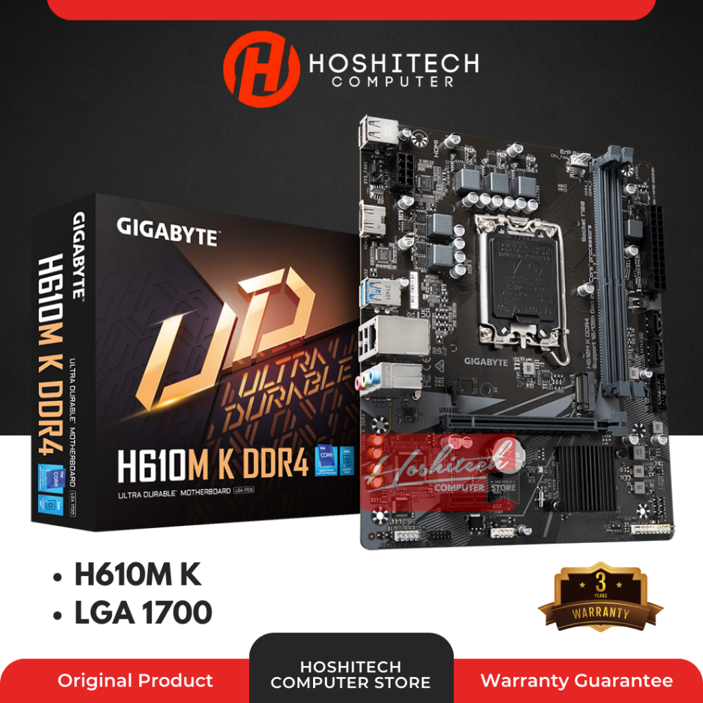 Motherboard Gigabyte H610M K Mobo H610 - LGA 1700