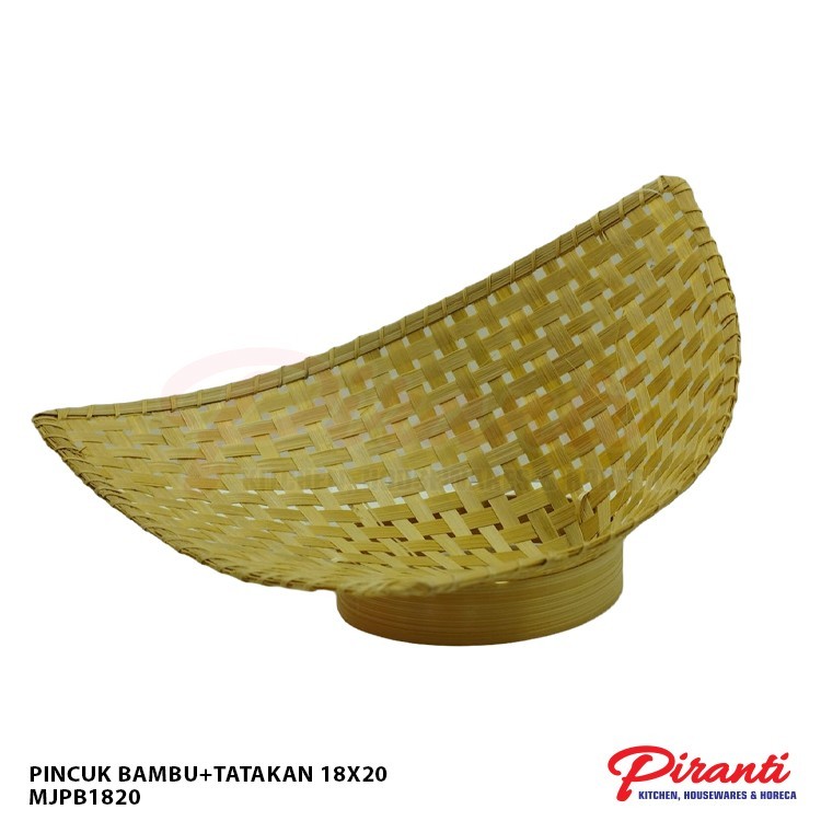 Pincuk bambu/piring pincuk anyaman bambu