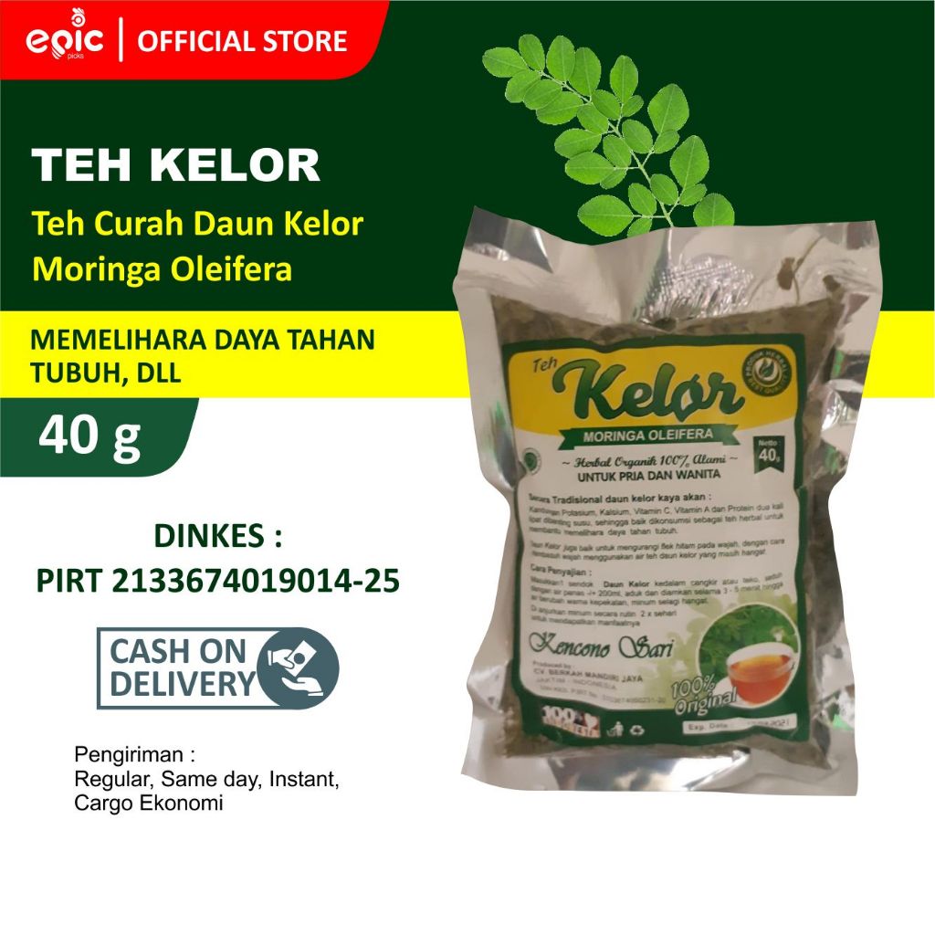 

Epicpicks Teh Daun Kelor Curah Kencono Sari 40 gr