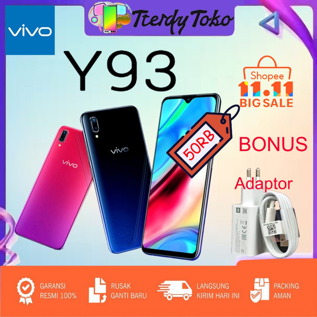 Vivo Y93 ( 6GB RAM + 128GB ROM) 6.22 Inch LTE  Condition Original Smartphones